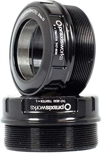 Praxis Black PEDALIER M30 T47 THR 68/73mm (Road/MTN) 47-0000, Adults Unisex, STANDARD
