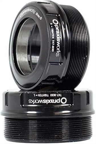 Praxis Black PEDALIER M30 T47 THR 68/73mm (Road/MTN) 47-0000, Adults Unisex, STANDARD