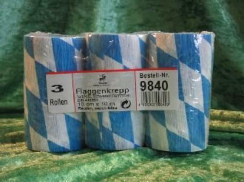 WEROLA Krepppapier Dekobander Bayern-Raute farbsor