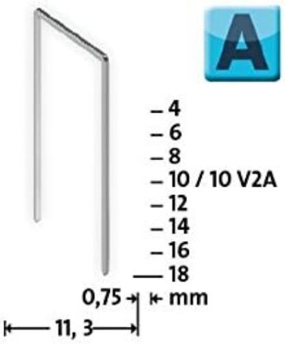 Novus Feindrahtklammern superhart 10 mm, 1000 Tacker-Klammern vom Typ 53/10 aus Stahldraht, für Stoff und Holz 10 mm 1000 Stk