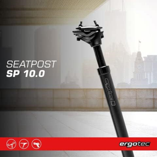 ergotec Unisex - Adult SP-10.0 Spring Seatpost, Black, One Size