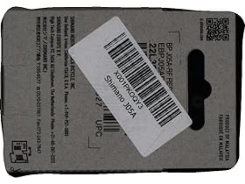 Shimano J05A-RF disc pads and spring, alloy back with cooling fins, resin