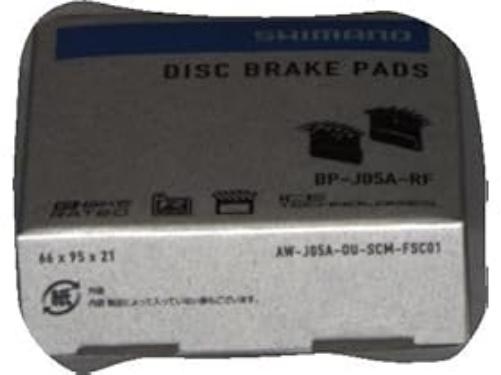 Shimano J05A-RF disc pads and spring, alloy back with cooling fins, resin