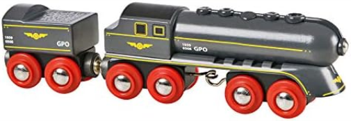 BRIO World Speedy Bullet Engine Train Toy for Kids Age 3 Years Up - Wooden Railway Set Add On Accessories