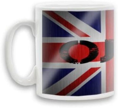 Personalised Printed Coffee MUG - Union Jack Design - Zabel
