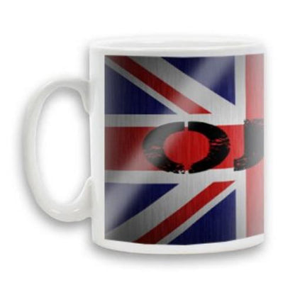 Personalised Printed Coffee MUG - Union Jack Design - Benard