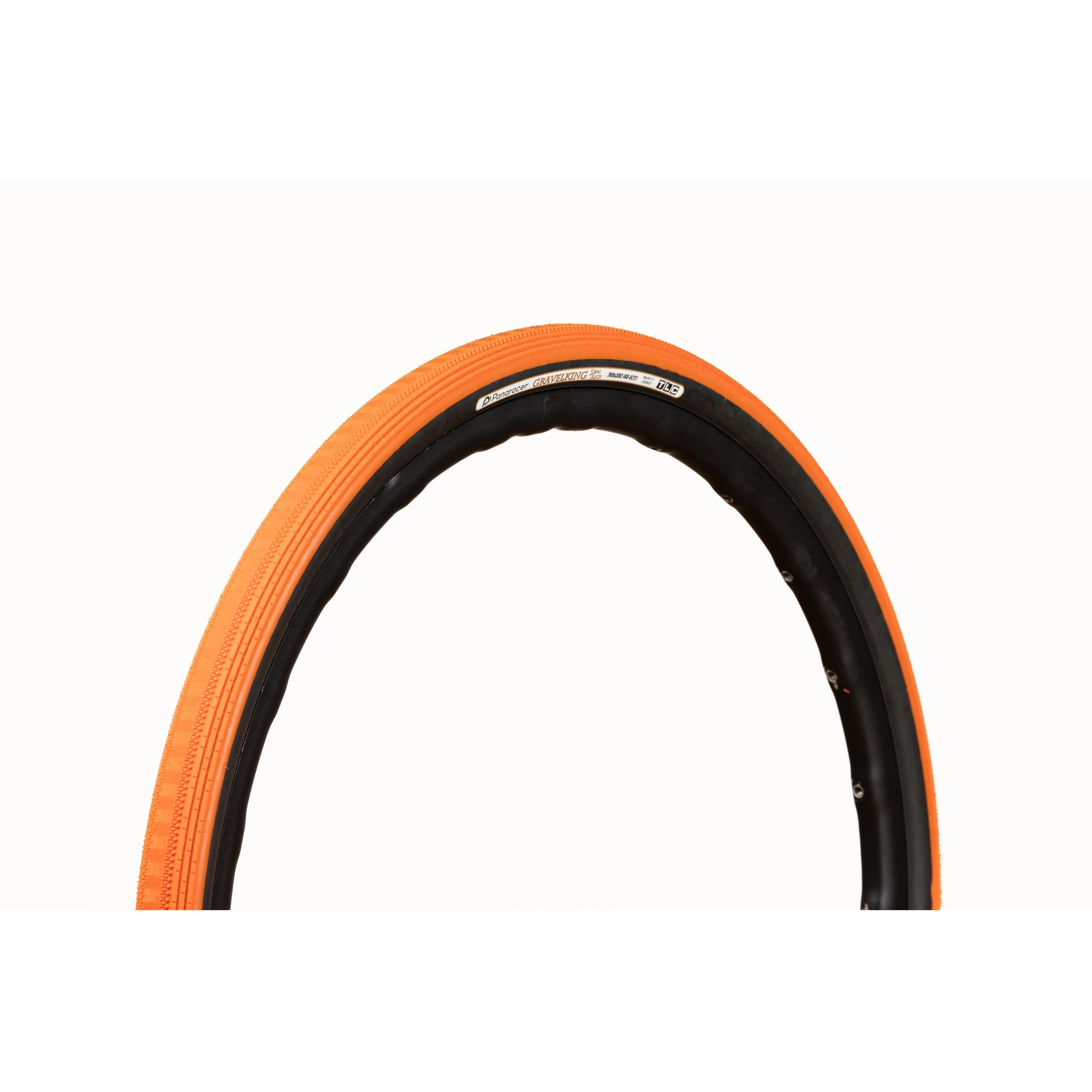 Panaracer Gravel King Semi Slick Colour Edition TLC Gravel Tyre 2023 Sunset Orange/Black 700X43C