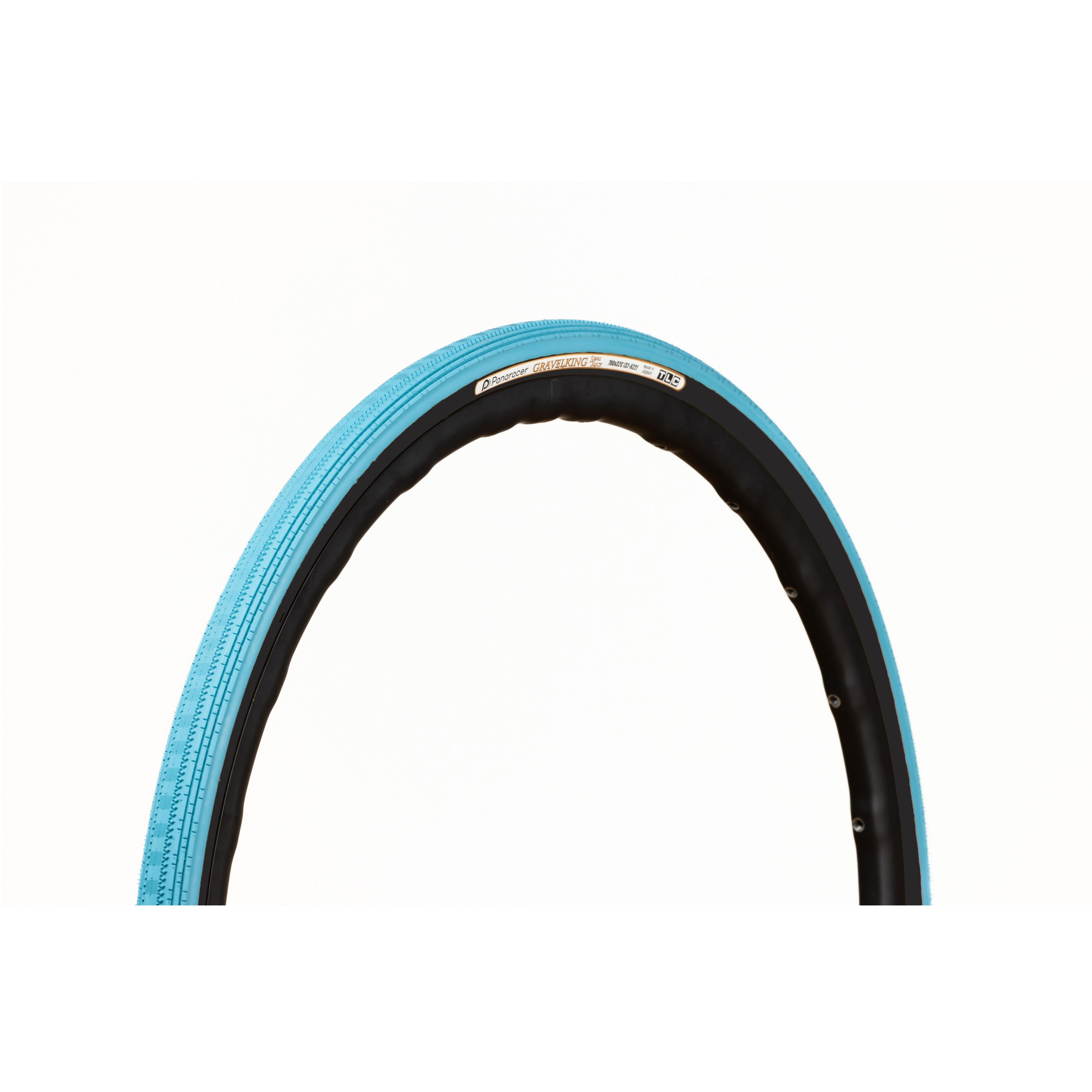 Panaracer Gravel King Semi Slick Colour Edition TLC Gravel Tyre 2023 Turquoise Blue/Black 700X43C