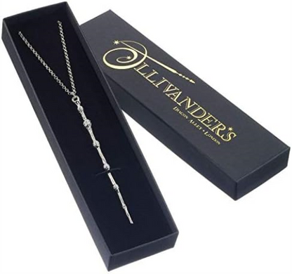 Harry Potter Sterling Silver EXCLUSIVE AMAZON Professor Dumbledore Wand Necklace by The Carat Shop