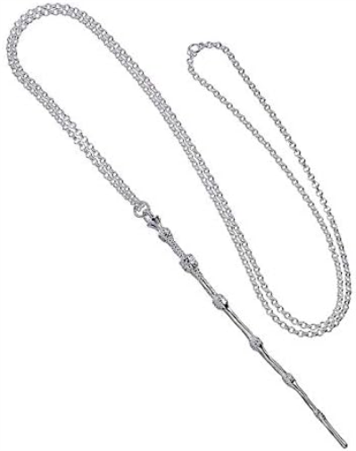 Harry Potter Sterling Silver EXCLUSIVE AMAZON Professor Dumbledore Wand Necklace by The Carat Shop
