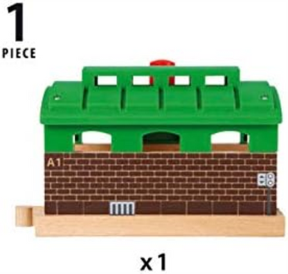 BRIO World Train Garage for Kids Age 3 Years Up - Compatible With All BRIO Railway Sets and Accessories
