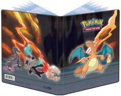 Ultra PRO - Gallery Series: Scorching Summit 4-Pocket Portfolio voor Pokémon ft. Charizard, Salazzle, Torkoal, & Alolan Marowak, Bescherm en bewaar 40+ Pokémon-kaarten, gamekaarten, verzamelkaarten