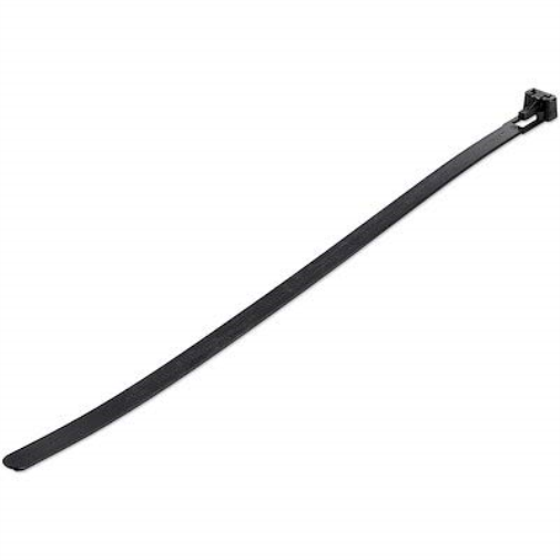 100 Pack Of Resealable Zip Tie 10 Black