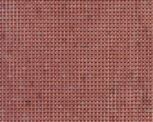Plastruct - 1/200 Sheet Spanish Tile Red Clay 1.6X75X75Mm 2X Ps-129