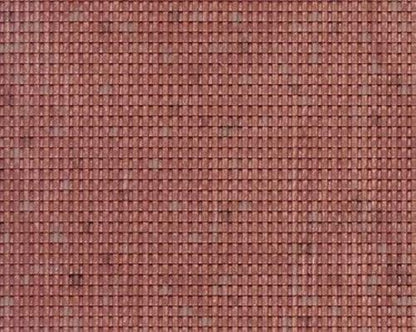 Plastruct - 1/200 Sheet Spanish Tile Red Clay 1.6X75X75Mm 2X Ps-129