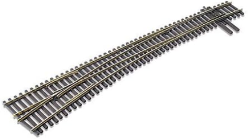 Peco SL-8377 83 Line Code 83 No.7 Left Hand Curved Turnout Insulfrog