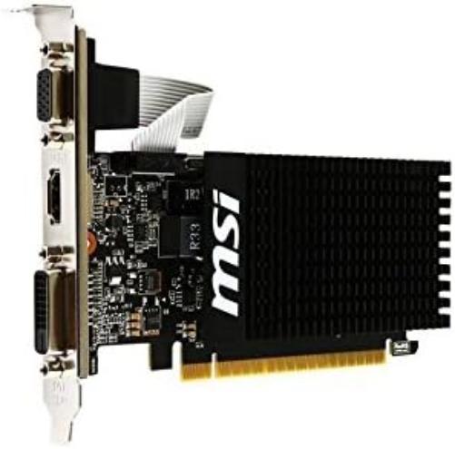 MSI GeForce GT 710 2GD3H LP Graphics Card '2GB DDR3, 954MHz, Low Profile, Low Consumption, VGA, DVI-D, HDMI, HTPC, Silent Passive Fanless Cooling System'