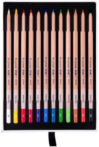 Bruynzeel Design Professional Pastel Pencil Set of 12 Colors in Box | Lápices de artista para dibujar, esbozar y colorear
