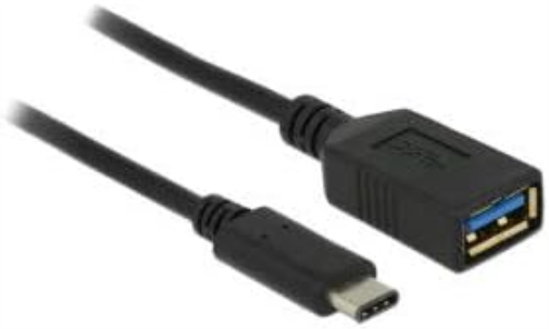 DeLOCK Adaptor Cable USB 3.1 Gen 1 USB Type C Male to USB A Female 15 cm Black