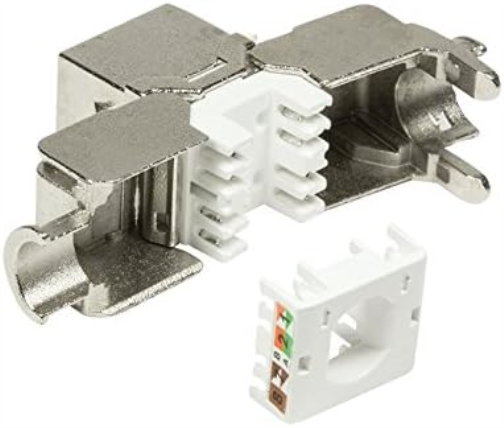 LogiLink NK4003 EconLine Cat.6A STP 180 Degrees Tool Slim Type Keystone Jack