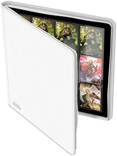 Ultimate Guard XenoSkin Quadrow Zipfolio 12 Pocket Card Storage Binder Portfolio White