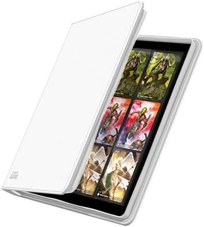 Ultimate Guard XenoSkin Quadrow Zipfolio 12 Pocket Card Storage Binder Portfolio White