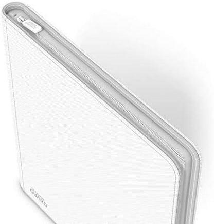 Ultimate Guard XenoSkin Quadrow Zipfolio 12 Pocket Card Storage Binder Portfolio White