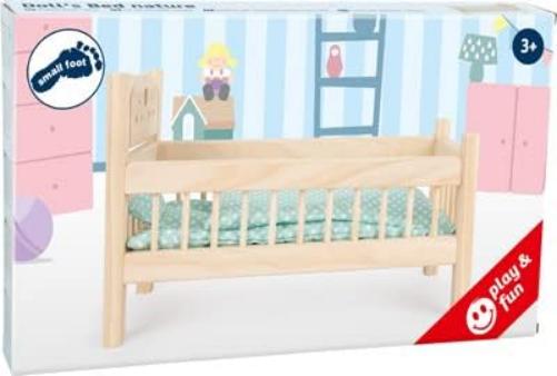 small foot 9601 Doll bed made of wood, doll furniture accessories, pillow and blanket in heart design, from 3 years