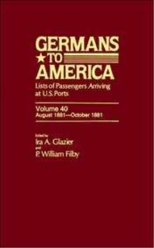 Germans to America, Aug. 8, 1881-Oct. 31, 1881