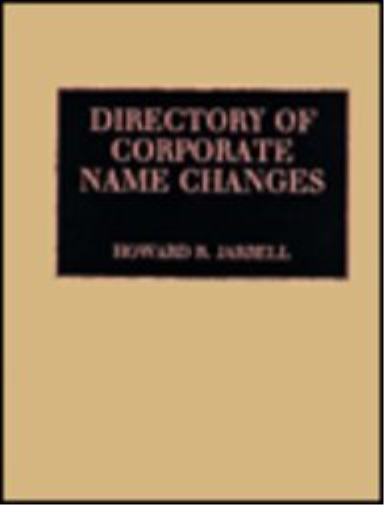 Directory of Corporate Name Changes