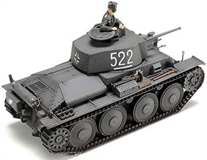 TAMIYA TAMIYA-300032583 1:48 DT. PzKpfw. 38 (t) Ausf. Copa DD/e, Color Militar/Verde Oliva (TAM32583