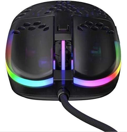 Xtrfy MZ1, ultraleichte kabelgebundene Gaming-Maus, hochmoderner Pixart 3389 Sensor, einzigartige Form für optimales Zielen, einstellbare RGB-Beleuchtung, Zy’s Rail Edition