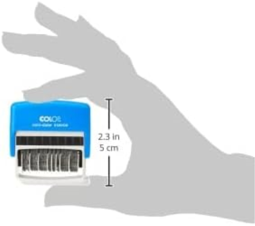 COLOP S120/DD Mini Double Date Stamp | 131983 | x2 4mm Adjustable Dates In One Stamp