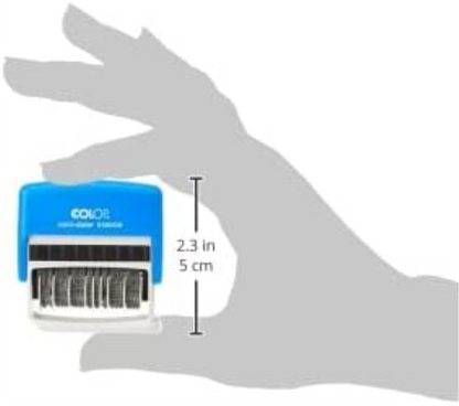 COLOP S120/DD Mini Double Date Stamp | 131983 | x2 4mm Adjustable Dates In One Stamp