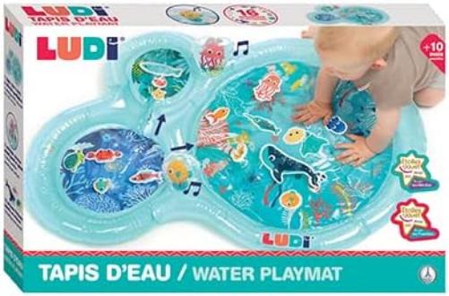Ludi - Marine Water Mat - Large Sensory Activity Mat to Awaken the Baby - Develop Motor Skills - 16 Sea Animals - From 10 Months