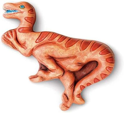 4M Dinosaur Mould and Paint, Arts and Crafts Kit to Create your own Dinosaur Magnets or Badges and Paint using the paints provided, Glow in the Dark for ages 5+