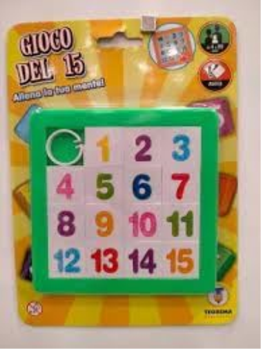 TEOREMA SRL- GIOCO del 15 66630 Juegos de Mesa, Multicolor