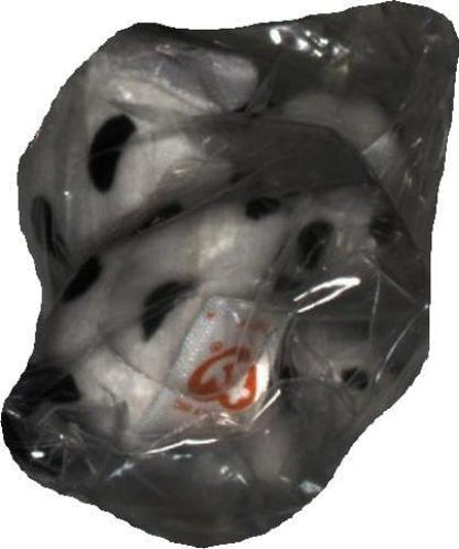 Ty - Plush Key Ring - Beanie Boos Clips - Dalmatian Dog - Luther - Black and White - With Gold Glitter Eyes - The Plush with Big Sparkling Eyes - 12 cm - 35254