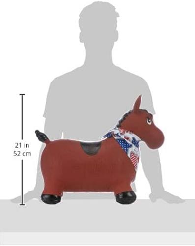 Ulysse- Skippy : Cheval Marron Balancines de Peluche, Multicolor (7011