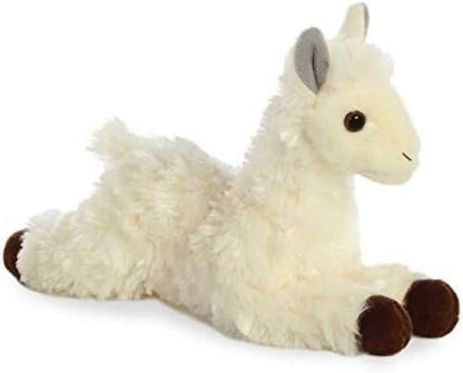 Aurora, 31744, Mini Flopsies Llama, 8In Cuddly Llama Soft Toy, White