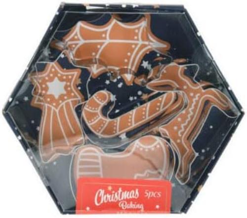 Richtige Form Set Weihnachten Edelstahl, 5dlg.