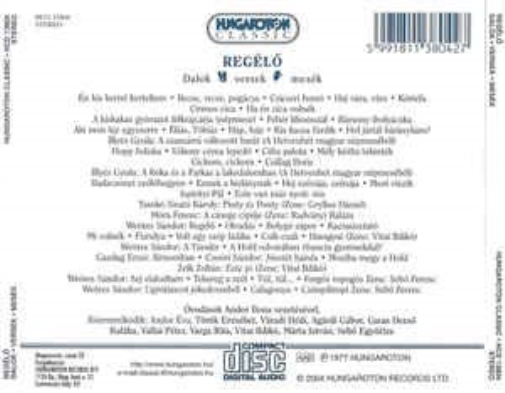 Regelo dalok, versek, mesek