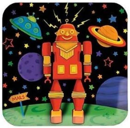 Party ¡®Bots 7" Dessert Plates 8 Pack