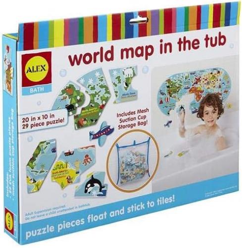 Alex Jura Toys 200020 Toys Bath World Map in The Tub