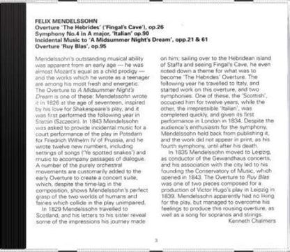 Symphony No 4/Midsummer Nights Dream (Vpo/Dohnanyi