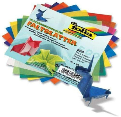 folia 825/1010 - Papel de calco (10 x 10 cm, 500 hojas, 42 g/m², 10 colores)