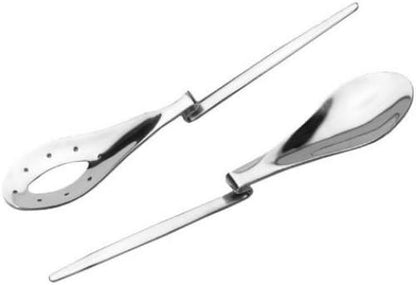 chg 3377-00 Salatbesteck mit Knick/Länge: ca. 27,5 cm, Silber, 1 - Pack (Packung mit 2)
