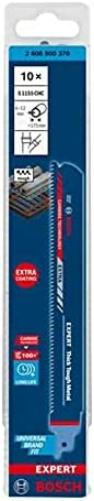 Bosch Accessories 2608900370 EXPERT ‘Thick Tough Metal’ S 1155 CHC Säbelsägeblatt, 10 Stück Sägeblatt-Länge 225 mm 10 S