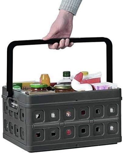Sunware Square Folding Box with Handle, Anthracite/Black, One Size