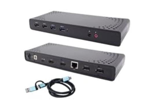 USB 3.0/USB-C/TB 2X HDMI DOCKING STATION + PD 85W IT VERS